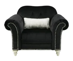 Harriotte Black Armchair