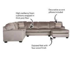 Broyhill Keeler Graystone Sectional -Home Furniture Store 810613218 810613219 810613220 X0 1 1