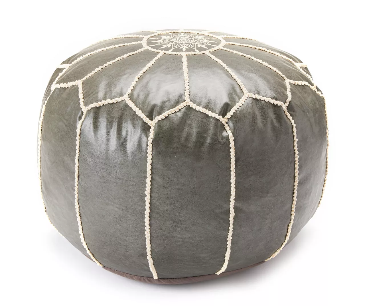Moroccan Vegan Leather Pouf Moroccan Vegan Leather Pouf -Home Furniture Store 810617353 A0