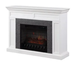 48" Faux Herringbone Mantel Electric Fireplace -Home Furniture Store 810617761 A0 2