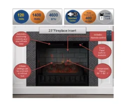 48" Faux Herringbone Mantel Electric Fireplace -Home Furniture Store 810617761 M7