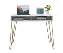 Novogratz Athena Faux Marble 2-Cubby Computer Desk -Home Furniture Store 810618403 3