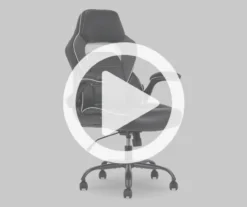 White & Black Faux Leather Gaming Chair -Home Furniture Store 810618952