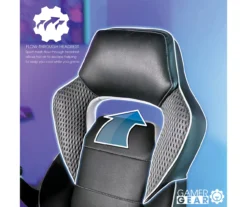 White & Black Faux Leather Gaming Chair -Home Furniture Store 810618952 A0 6