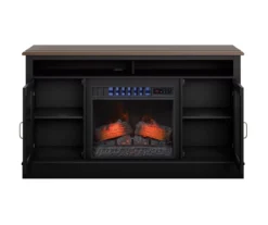 59.5" Black CoolGlow Electric Fireplace & Fan Console -Home Furniture Store 810620259 A0 2