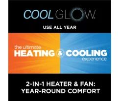 59.5" Black CoolGlow Electric Fireplace & Fan Console -Home Furniture Store 810620259 M7