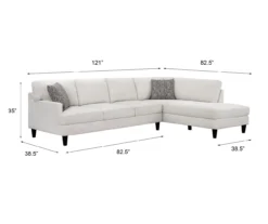 Broyhill Fresno Cream Sectional -Home Furniture Store 810620600 810620622 A6 1