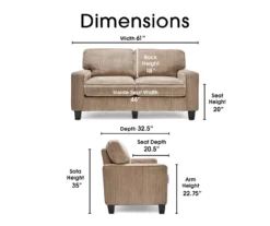Palisades Beige Loveseat 11 Palisades Beige Loveseat -Home Furniture Store 810659206 A0 5