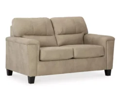 Tishen Pebble Sand Faux Leather Loveseat 5 Tishen Pebble Sand Faux Leather Loveseat -Home Furniture Store 810669862 A1 1