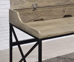 Corday Gray Wood Writing Desk With USB Charing -Home Furniture Store 810680820 B8 2