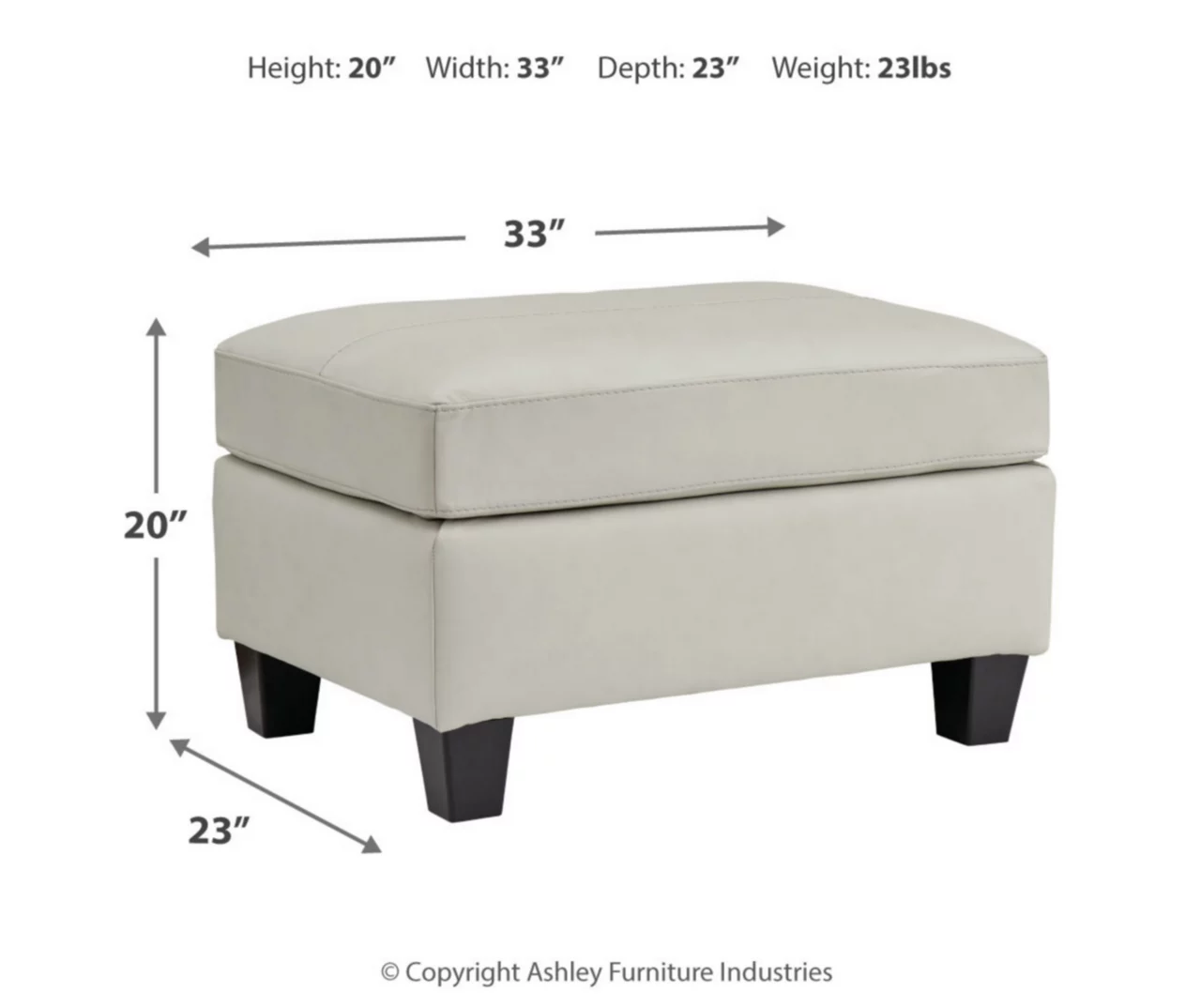 Signature Design By Ashley Genoa Leather Ottoman Signature Design By Ashley Genoa Leather Ottoman -Home Furniture Store 810697951 A8