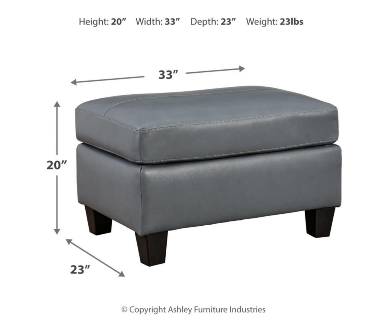 Signature Design By Ashley Genoa Leather Ottoman Signature Design By Ashley Genoa Leather Ottoman -Home Furniture Store 810697957 A8