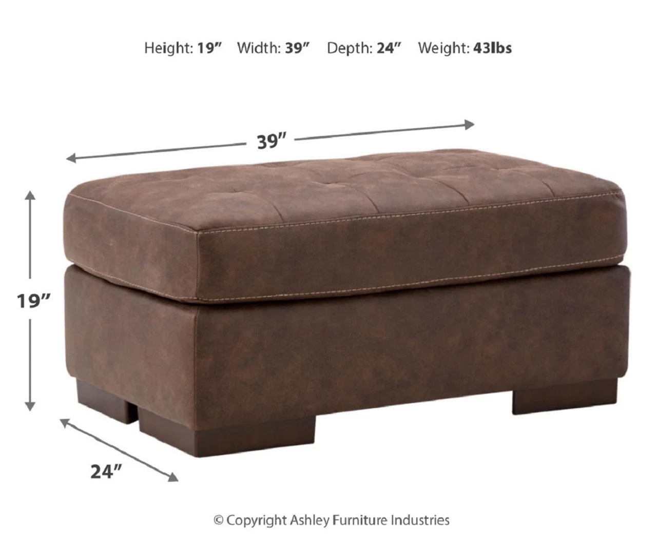 Signature Design By Ashley Maderla Faux Leather Ottoman Signature Design By Ashley Maderla Faux Leather Ottoman -Home Furniture Store 810697964 A8 1
