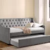 Real Living Gray Upholstered Daybed With Trundle