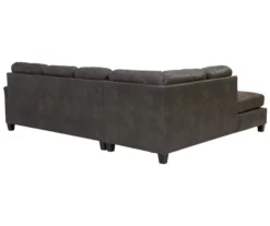 Signature Design By Ashley Navi Smoke Faux Leather Sectional With Left-Facing Chaise 4 Signature Design By Ashley Navi Smoke Faux Leather Sectional With Left-Facing Chaise -Home Furniture Store combo760010 2