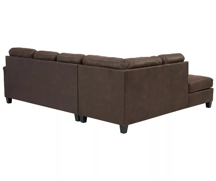 Signature Design By Ashley Navi Chestnut Faux Leather Sectional with Left-Facing Chaise Signature Design By Ashley Navi Chestnut Faux Leather Sectional With Left-Facing Chaise -Home Furniture Store combo760014 2