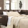 Signature Design By Ashley Navi Chestnut Faux Leather Sleeper Sectional With Right-Facing Chaise -Home Furniture Store combo760017