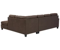 Signature Design By Ashley Navi Chestnut Faux Leather Sleeper Sectional With Right-Facing Chaise 5 Signature Design By Ashley Navi Chestnut Faux Leather Sleeper Sectional With Right-Facing Chaise -Home Furniture Store combo760017 3