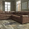 Signature Design By Ashley Bladen Coffee 3-Piece Faux Leather Sectional With Right-Facing Loveseat -Home Furniture Store combo760020 2