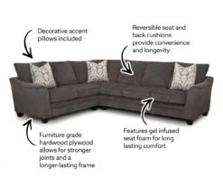 Broyhill Rotherton Dark Gray Sectional -Home Furniture Store combo770001 6