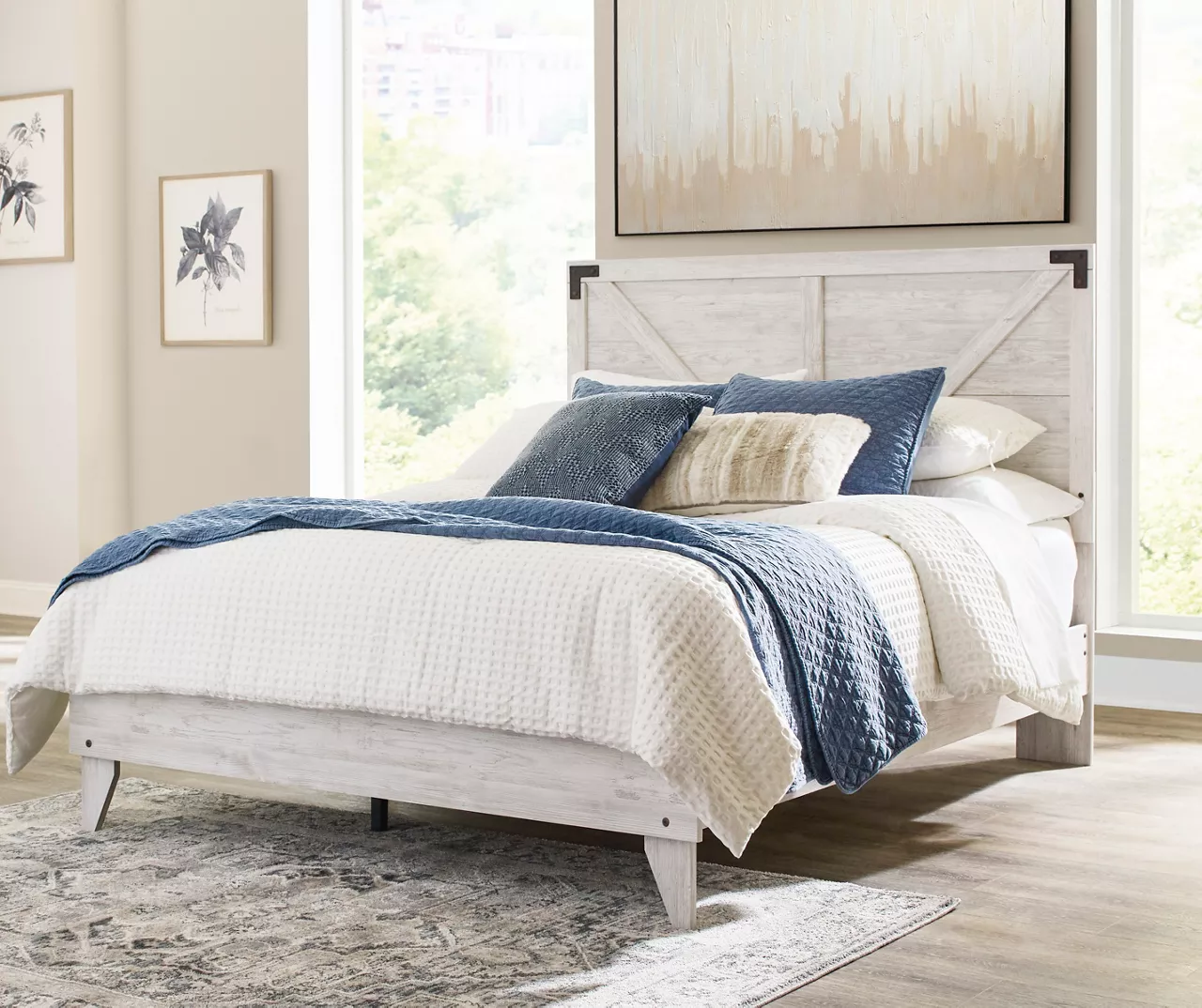 Signature Design By Ashley Shawburn Queen Crossbuck Panel Platform Bed Signature Design By Ashley Shawburn Queen Crossbuck Panel Platform Bed -Home Furniture Store combo790028 1