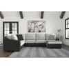 Signature Design By Ashley Bilgray Gray Faux Leather 3-Piece Sectional With Right-Facing Chaise