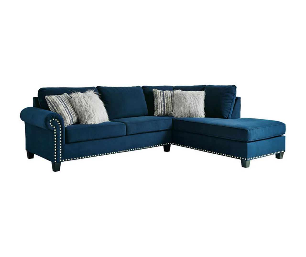 Signature Design By Ashley Trendle Blue Sectional with Right-Facing Chaise Signature Design By Ashley Trendle Blue Sectional With Right-Facing Chaise -Home Furniture Store combo860083