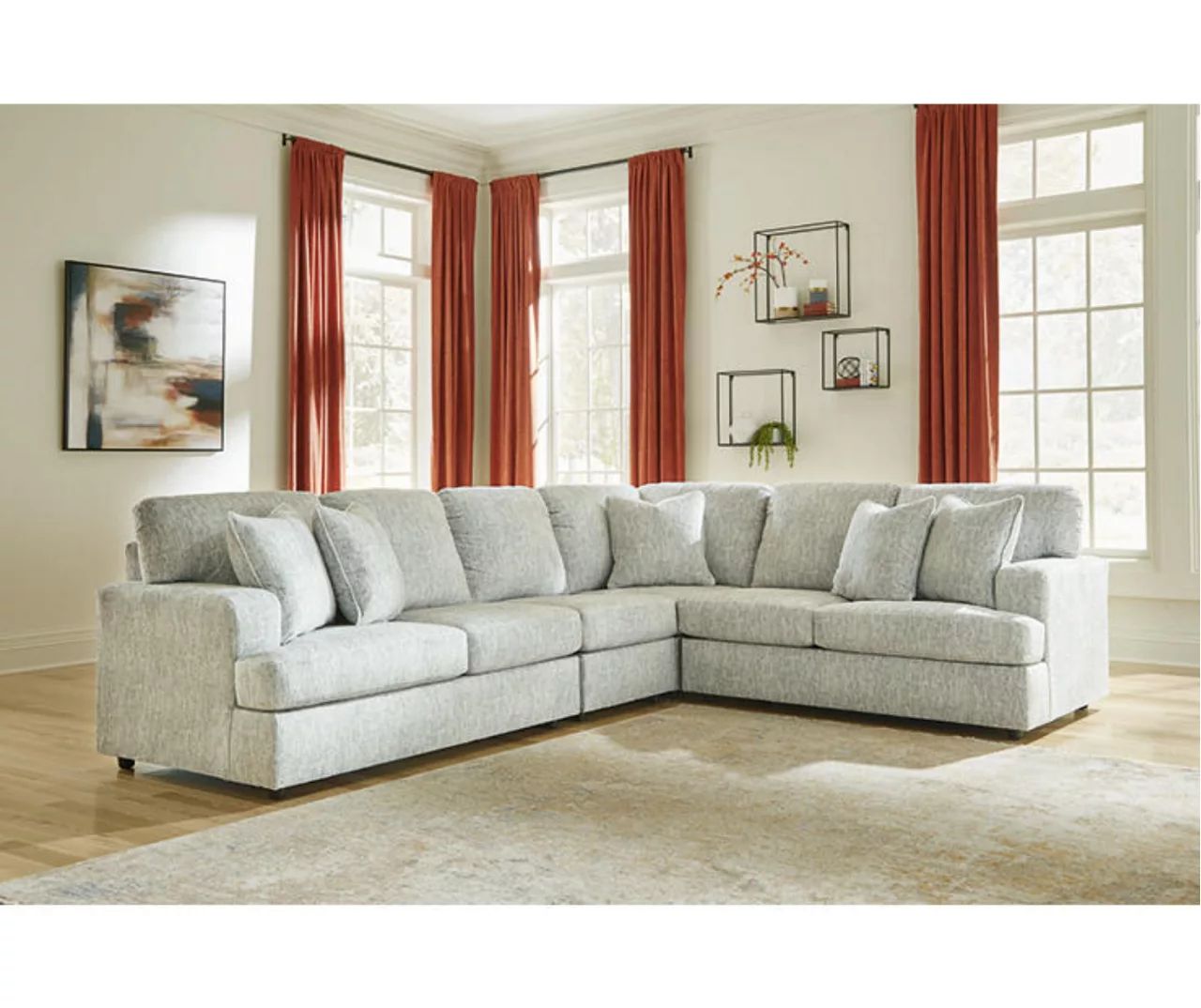 Signature Design By Ashley Playwrite Gray 4-Piece Sectional Signature Design By Ashley Playwrite Gray 4-Piece Sectional -Home Furniture Store combo860089 1