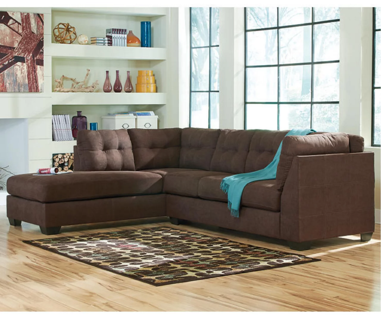 Signature Design By Ashley Maier Brown Sectional with Left-Facing Chaise Signature Design By Ashley Maier Brown Sectional With Left-Facing Chaise -Home Furniture Store combo870016 1