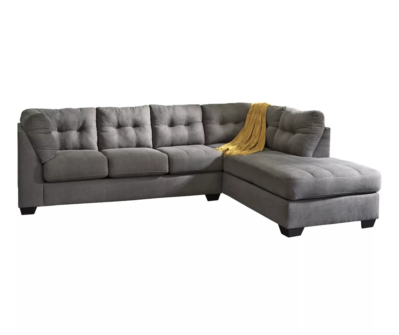 Signature Design By Ashley Maier Charcoal Sectional with Right-Facing Chaise Signature Design By Ashley Maier Charcoal Sectional With Right-Facing Chaise -Home Furniture Store combo870017