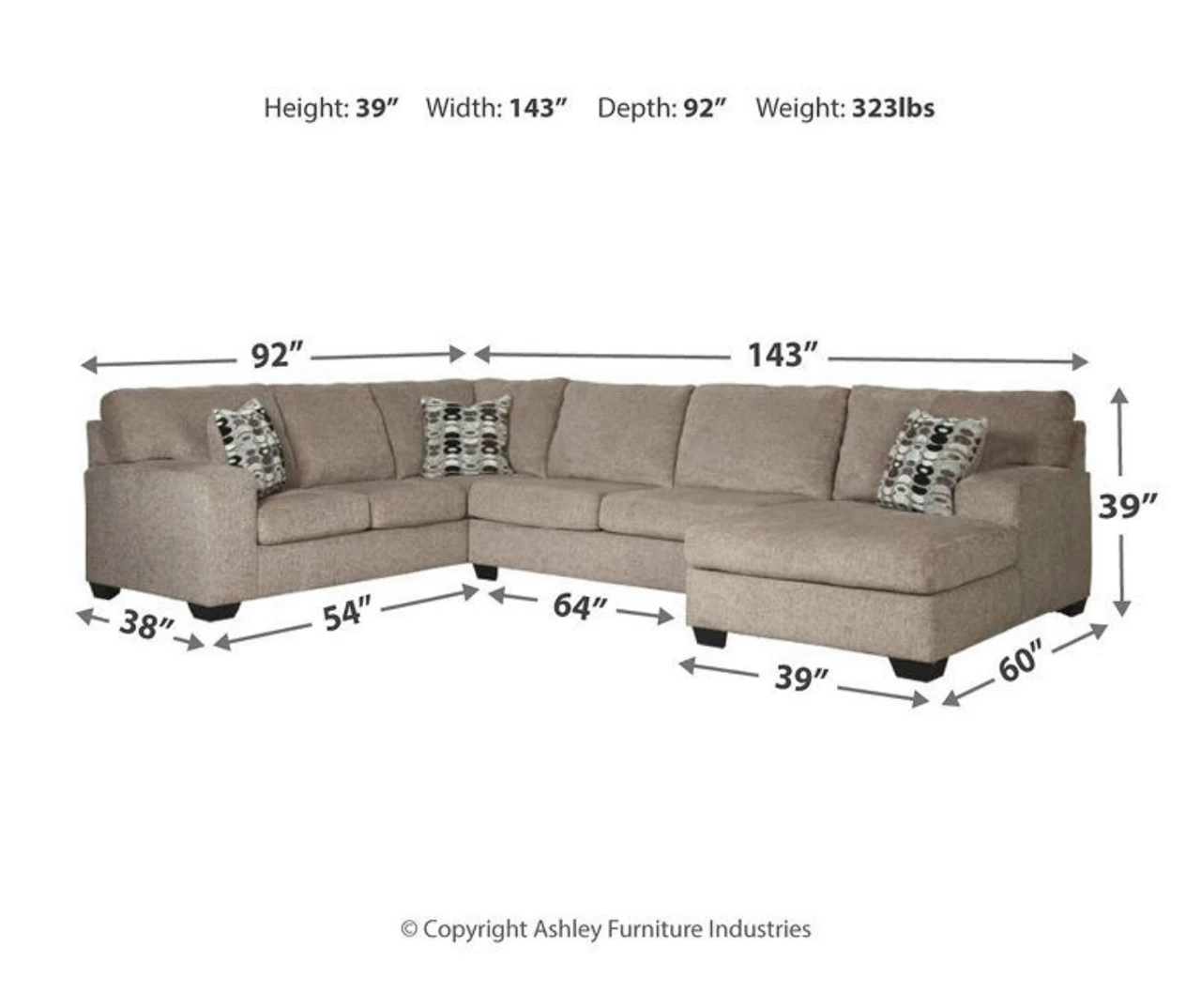 Signature Design By Ashley Ballinasloe Platinum Gray Sectional Signature Design By Ashley Ballinasloe Platinum Gray Sectional -Home Furniture Store combo880002 1