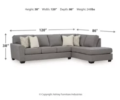 Broyhill Reydell Charcoal Sectional -Home Furniture Store combo980196 3